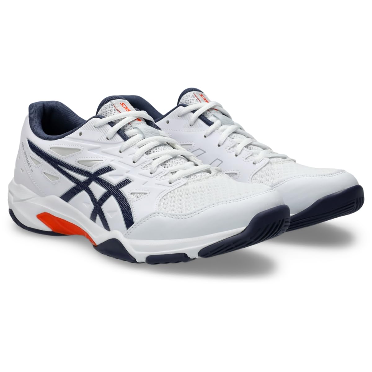 ASICS Men's Gel-Rocket 11 Indoor Sport Shoes, 10.5, White/Indigo Fog