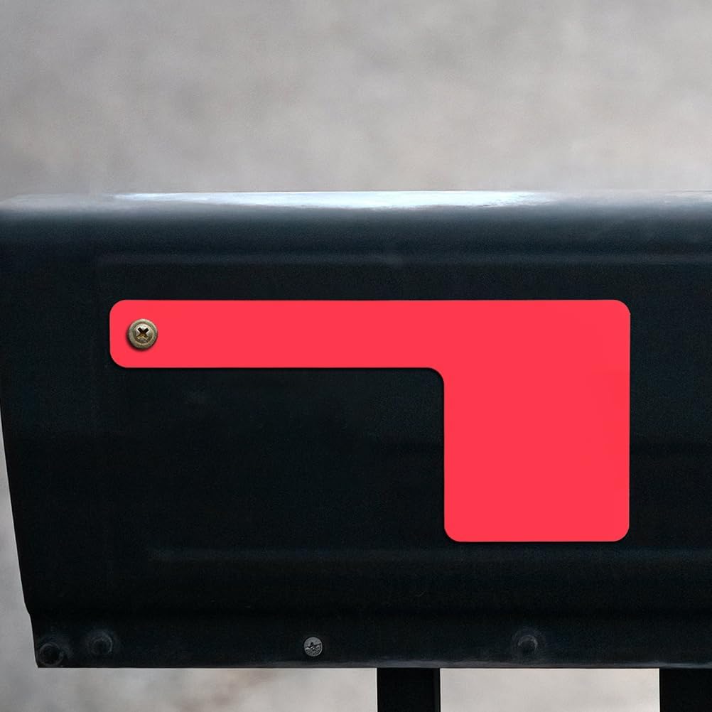 Generic Universal Mailbox Flag Replacement Red Mailbox Signal Flag Easy Installation Durable Outdoor Accessory 5.90X2.75X0.07 Inches