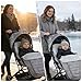2-in-1 Baby Stroller Bunting Bag Removable Windproof Footmuff Toddler Warm Pushchair Seat Mat Cushion Outdoor Thicken Cushion Kids Warm Leg Protector Bag Stroller Liner