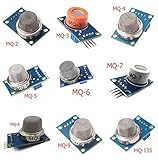 Die Gas-Sensoren der MQ Serie Einsatz eine kleine Heizelement mit einem electronic-chemical Sensor. Sie sind sehr empfindlich auf verschiedene Gase und sind geeignet für den Einsatz in Räumen. Die in diesem Set enthaltenen Sensoren sind bereit zum Anschluss an einen Mikrocontroller