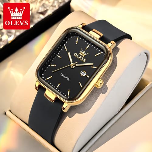 Image of OLEVS Watch for Women Silicone Band Waterproof Luminous Wristwatch Minimalist Fashion