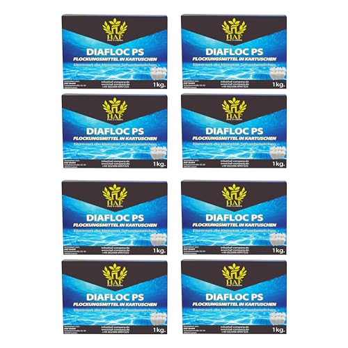 HAF® 8 kg Flockkartuschen | Flockungsmittel Kartuschen für kristallklares Poolwasser - Einfache Anwendung & sehr effektive Wirkung - Qualität: Made in Europe - Menge: 64 Kartuschen je 125g = 8 kg HAF® 8 kg Flockkartuschen | Flockungsmittel Kartuschen für kristallklares Poolwasser - Einfache Anwendung & sehr effektive Wirkung - Qualität: Made in Europe - Menge: 64 Kartuschen je 125g = 8 kg
