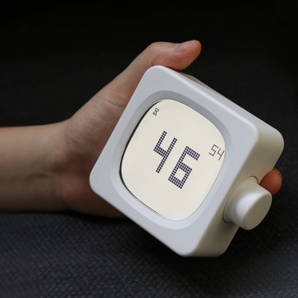 Budzik Elektroniczny budzik z funkcją drzemki, Usb. Ładowanie, z podświetleniem, mały stolilocz zegar do nocnych nastolatków 3,5 Prosty (Color : White)