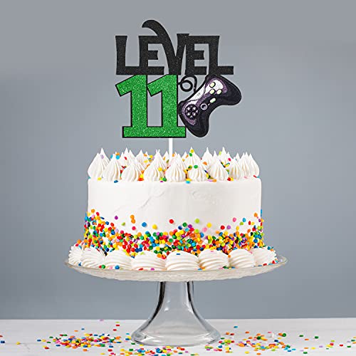Level 11 Game Birthday Cake Topper - Video Game Boy's 11Th Birthday Level Up Party Cake Supplies - Game On Winner Gaming Party Decoration #TOP5