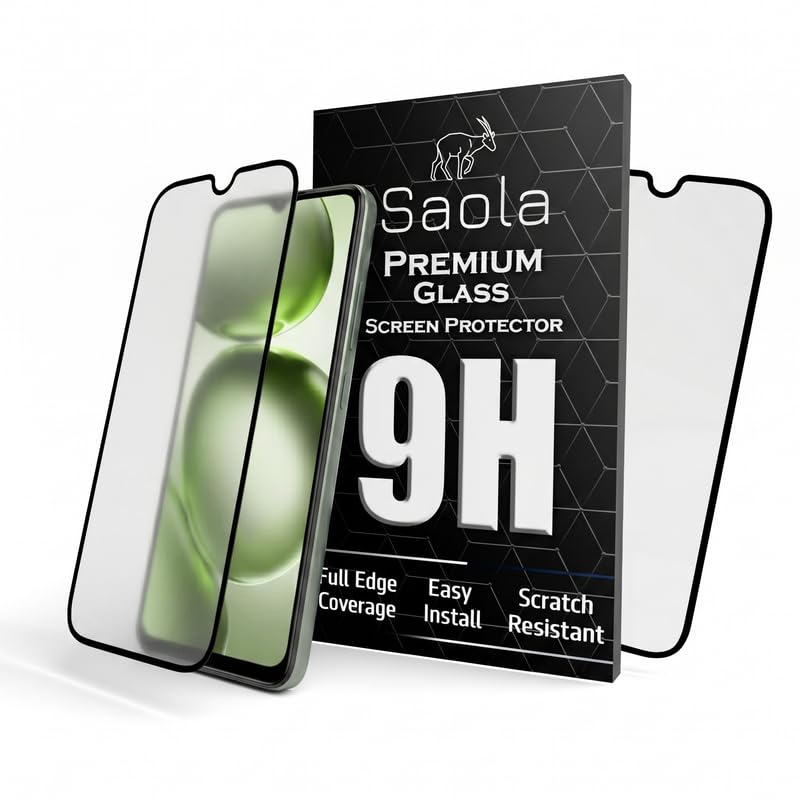 Image of Saola HD Matte Tempered Glass With 18H Hardness For Itel A100 (PACK OF 1) with Hassle-less Installation Kit. Full screen Coverage. 6.75 inch