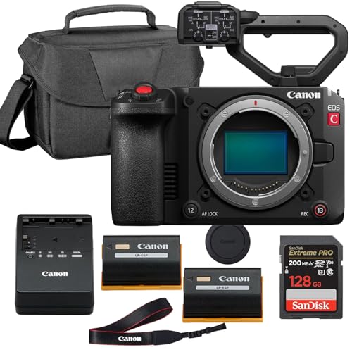 Canon EOS C50 Full-Frame Cinema Camera (Canon RF) Body Only Bundle with Extra Canon Battery + Camera Case + 64GB Extreme Speed Memory