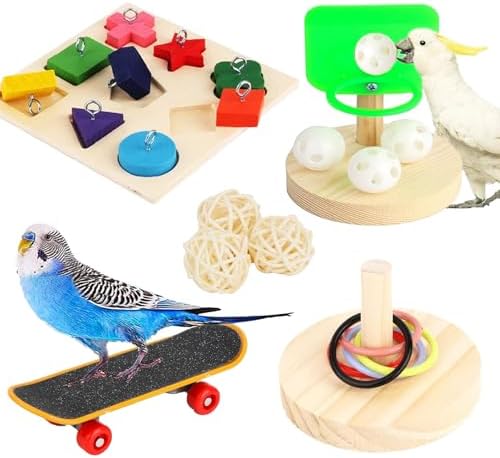Juguetes de Adiestramiento de Aves Juego de 4 Piezas Set de Entre...
