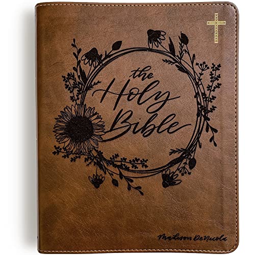 Hand Lettered and Laser Engraved NIV Journaling Bible, Personalized Gift, Custom Name Engraving Available