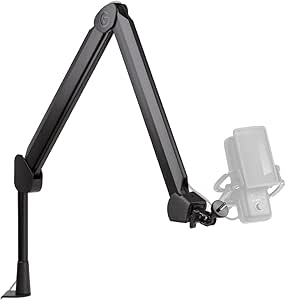 Elgato Wave Mic Arm - Premium Broadcasting Boom Arm with Cable Management Channels, Desk Clamp, 1/4&#34; Thread Adapters, Fully Adjustable, perfect for Podcasts, Streaming, Gaming, Home Office, Recording