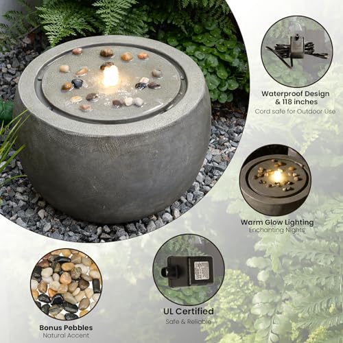 image for Tankana Garden Water Fountain Outdoor Bubbler Water Feature Indoor wit