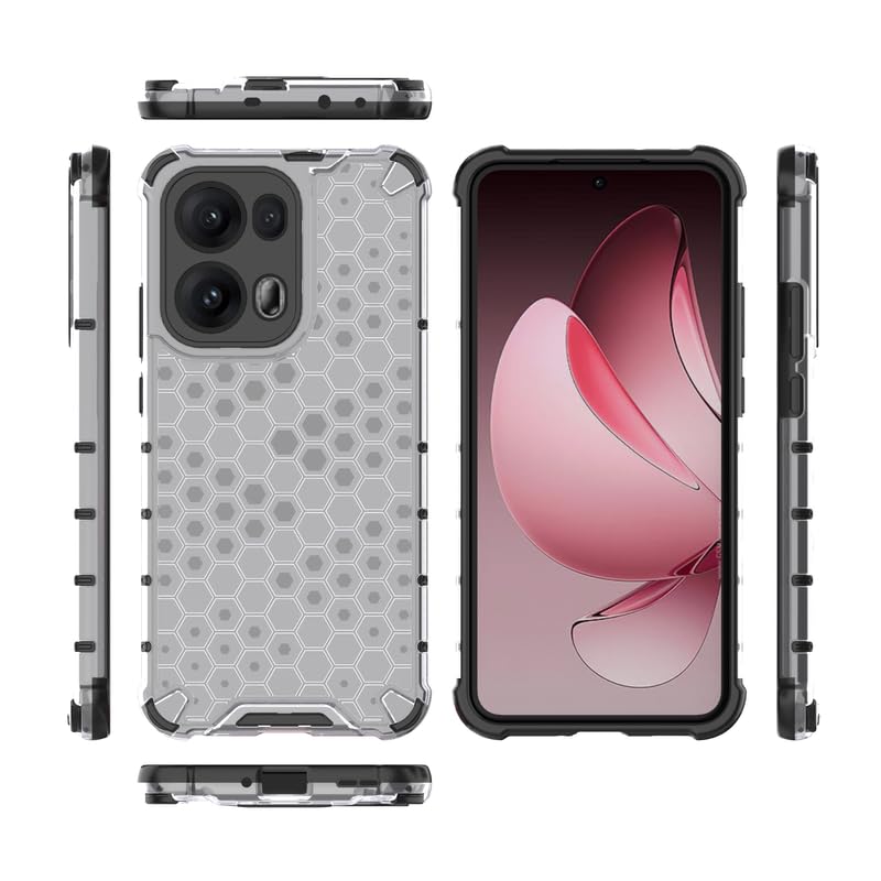 Image of Plastic Bumper Back Case Cover for Oppo Reno 13 Pro 5G (Transparent)