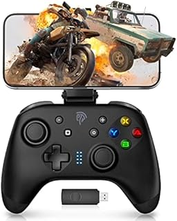 EasySMX Wireless PC Switch Controllers with Mobile Phone Holder and 2.4G, Switch Pro Bluetooth PC Steam Controller for Smartphones Android and iOS Tablets iPhone iPad