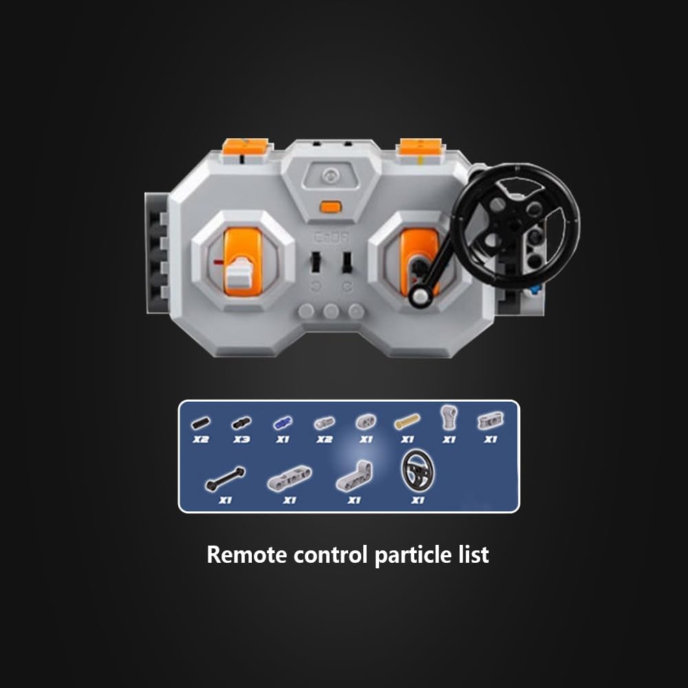Remote control particle list showing various small parts