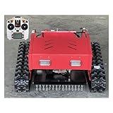 Remote Control Lawn Mower Small Crawler Oil-Electric Hybrid Four-Wheel Drive Lawn Mowing and Weed Whacker(550)