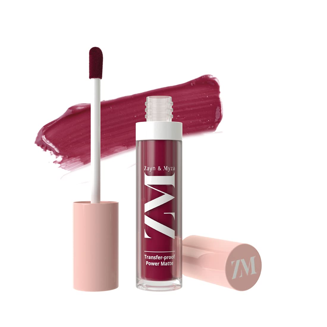 Zayn & Myza Transfer-Proof Power Matte Finish Lip Colour, Water & Smudge Proof, Long Lasting, Hala & Vegan, 6ml (Toasted Berry), (LxBxH):13 x 4.4 x 2.5 cm