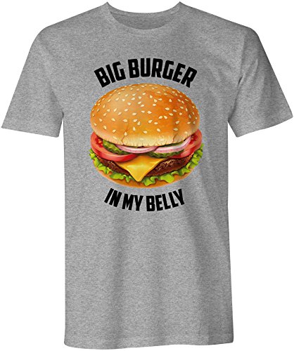 T shirt hommes Big Burger in My Belly anti déformation col rond