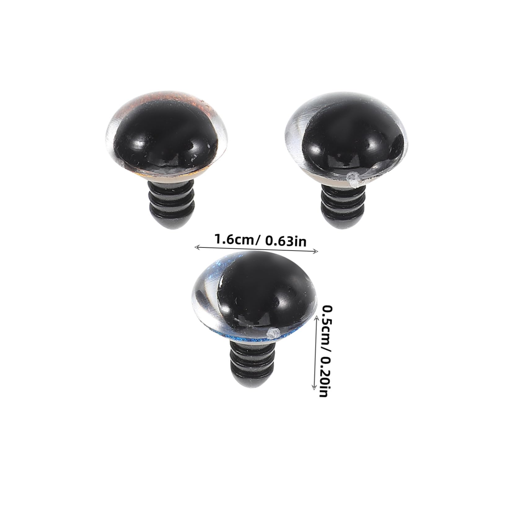 Housoutil Pcs Toy DIY Craft Safety Eyes Mm Colorful Plush Toy Eyes for Crochet Stuffed Animals Easy Install