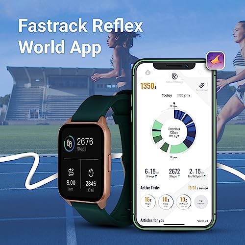 Image of Fastrack Reflex Beat+ 1.69 inch UltraVU Display|500 Nits Brightness|60 Sports Modes|24 * 7 Heart Rate Monitor|SpO2 Monitor|Sleep Tracker|IP68 Water Resistant|Music & Camera Control