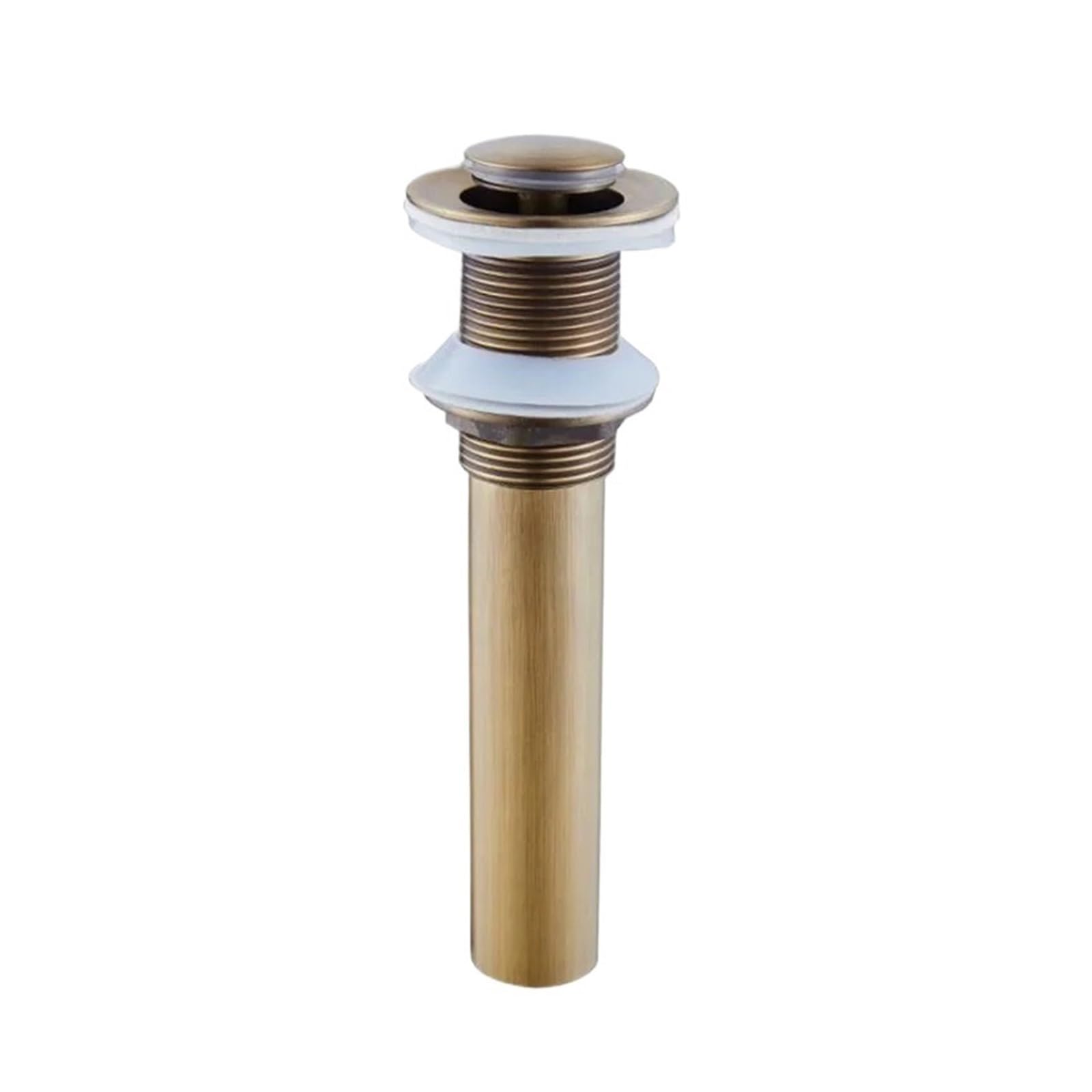 Sink Plug Pop Up Antique Bronze Basin Pop Up Drain Copper Brass Clic-clac with Overflow Vessel Sink Drain Strainer(ZR2002-5)