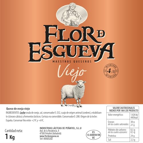 Flor de Esgueva Queso de Oveja Viejo, 1kg