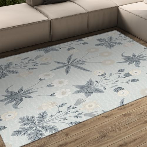Tapis lavable doux floral 100x150cm pour chambre et salon boho - 2