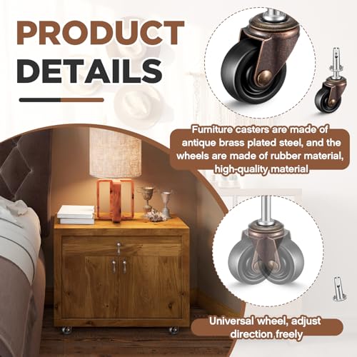 El mejor review de Ruedas antiguas para muebles vintage - solo los mejores. 6 Imagen adicional