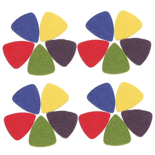 LALADEFIEE 20個 ギターフェルトピック 実用ギターパーツ 実用的なピック アコースティック ウクレレ エレキ 弦楽器 交換 羊毛フェルト