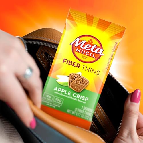 image for Metamucil, Fiber Thins, Daily Psyllium Husk Fiber Supplement, Supports