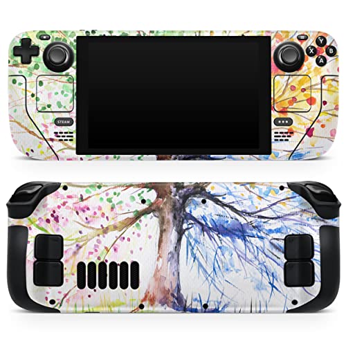Design Skinz - Compatible with Steam Deck - Skin Decal Protective Scratch-Resistant Removable Vinyl Wrap Cover - Watercolor Vivid Tree