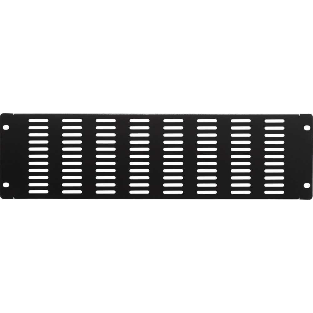 NavePoint 1U Blank Rack Mount Panel IT-Server, Netzwerkabstandshalter mit Schlitzbelüftung 3U schwarz