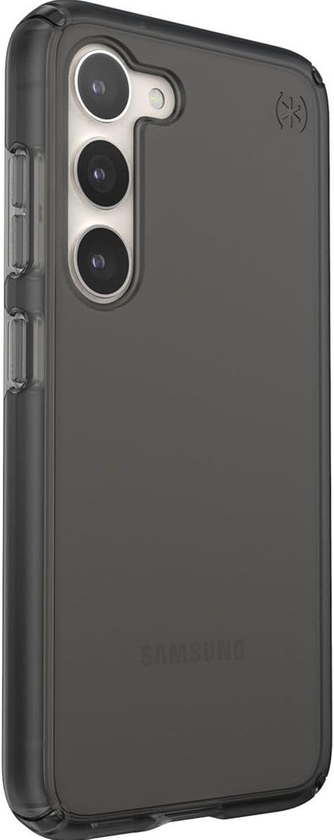 Speck Presidio Perfect Mist Samsung Galaxy S23 Case - Drop & Camera Protection, Clear Phone Case, Wireless Charging Compatible, Shock Absorbant, Galaxy S23 Case - Obsidian