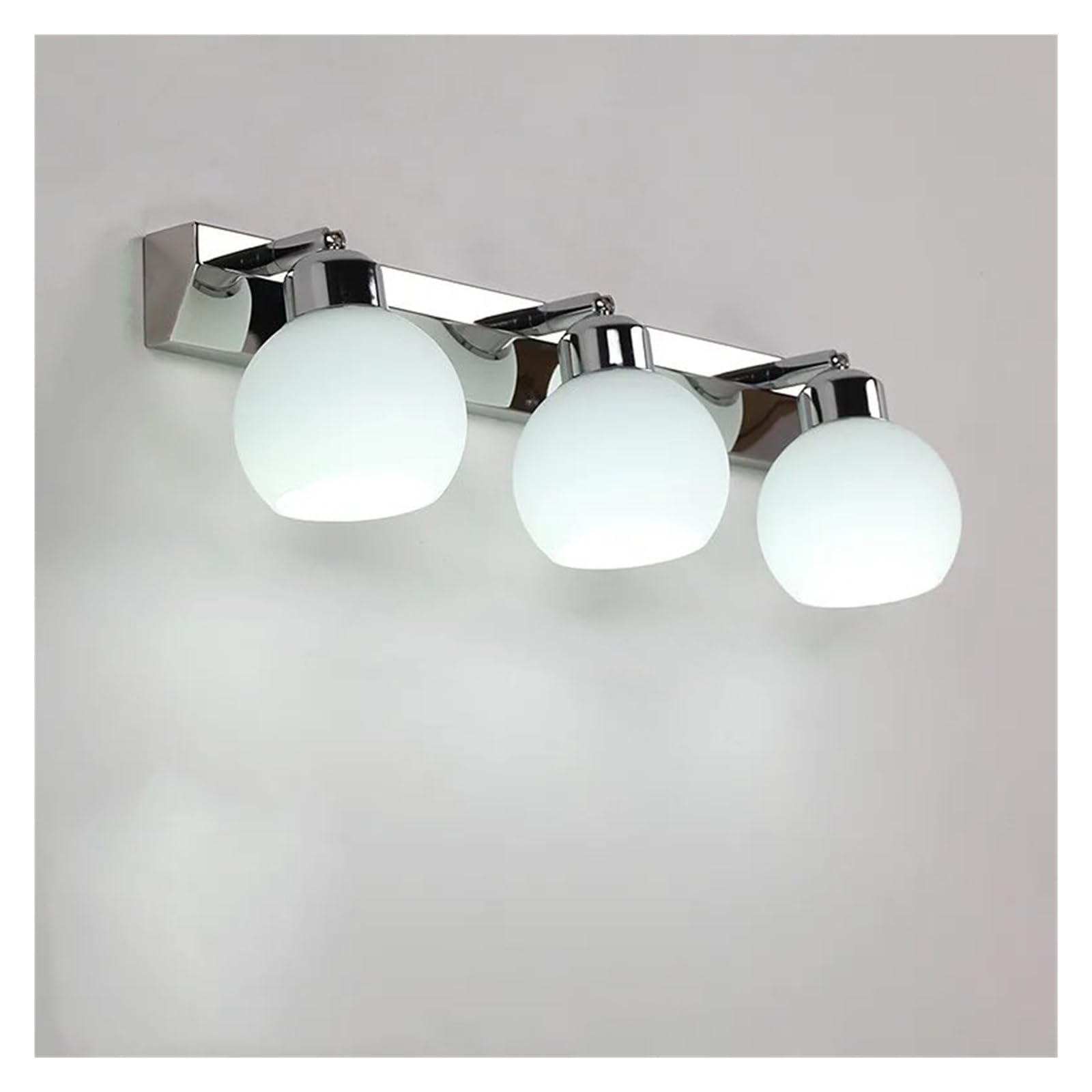 VDOQTLJT 3 Light V-intage Wall Lamp Bathroom Mirror Black Chrome Metal E14 Modern Indoor Aisle Hallway Living Room Bedroom LED Chandelier Ceiling(Cool Light,B)