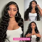 30 Inch 13x6 Lace Front Wigs Human Hair 200 Density Body Wave HD Lace Front Wigs Human Hair Pre Plucked Natural Color Glueless Wig 100% Virgin Human Hair Lace Front Wigs for Women - Image 5