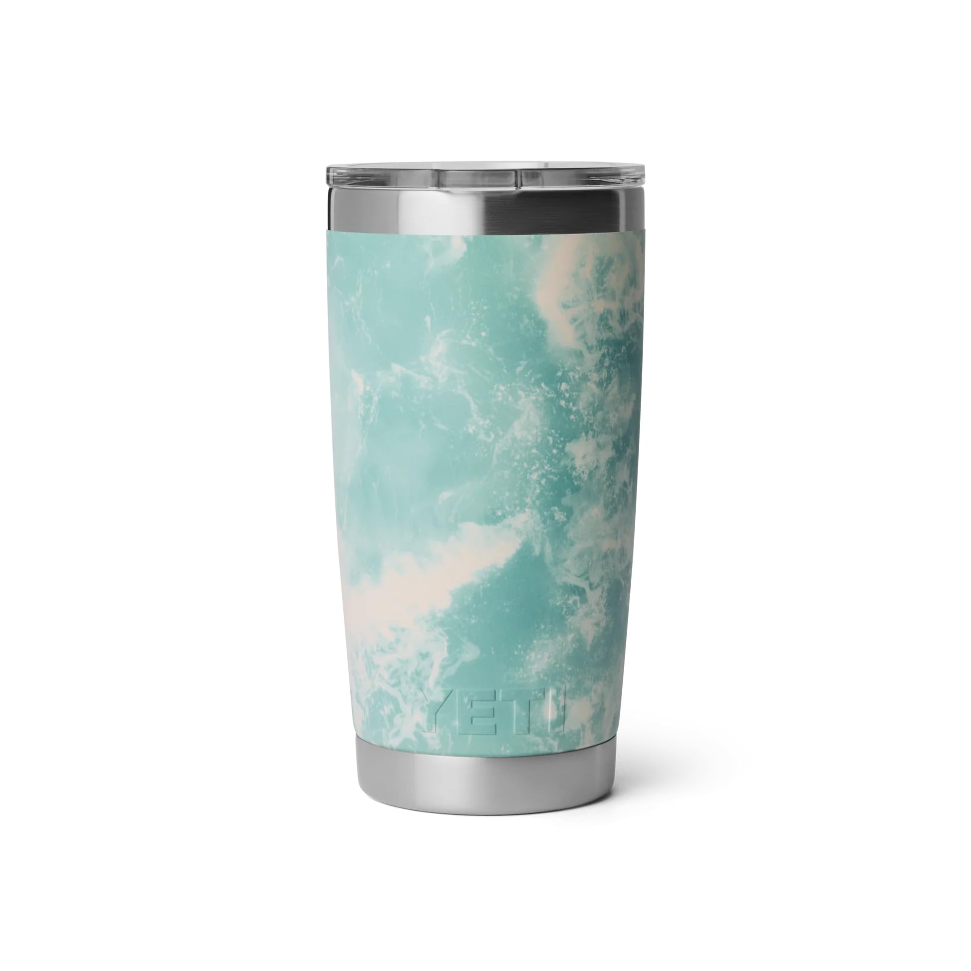 YETI Rambler 20 oz (591 ml) Tumbler mit abnehmbarem MagSlider‑Deckel, Edelstahl‑Thermobecher, Vakuumisoliert – Sea View