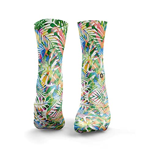 HEXXEE Chaussettes Botanical Twist, Multicolore, L Homme