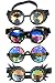 Kaleidoscope Rave Rainbow Crystal Lenses Vintage Goggles Glasses