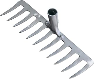 11 Tine Iron Farm Rake for Digging, Soil Loosening and Mixing