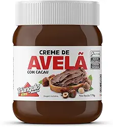 Creme de Avelã com Tampa de Rosquear, Embalagem de 170g, Triângulo.