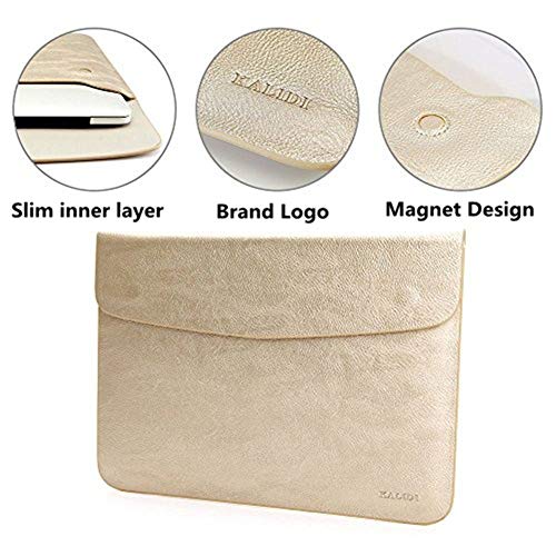 KALIDI 15 inch Laptop Sleeve 15.6 inch Laptop Case Bag for New 15" MacBook Pro 15.4" ASUS VivoBook S Inspiron 14 Notebook Bag, 15-15.3 inches, Gold