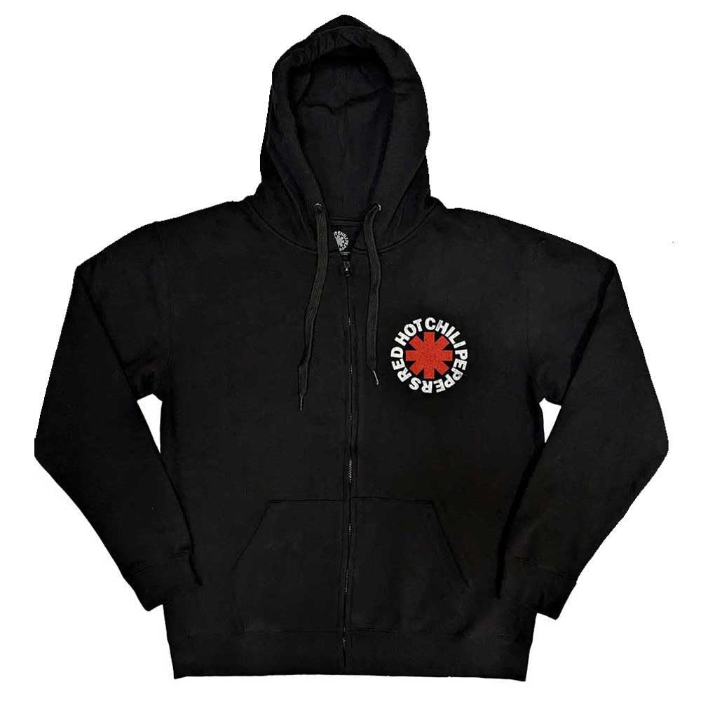 Red Hot Chili Peppers Rouge Asterisk Zipped Sweat-Shirt À Capuche