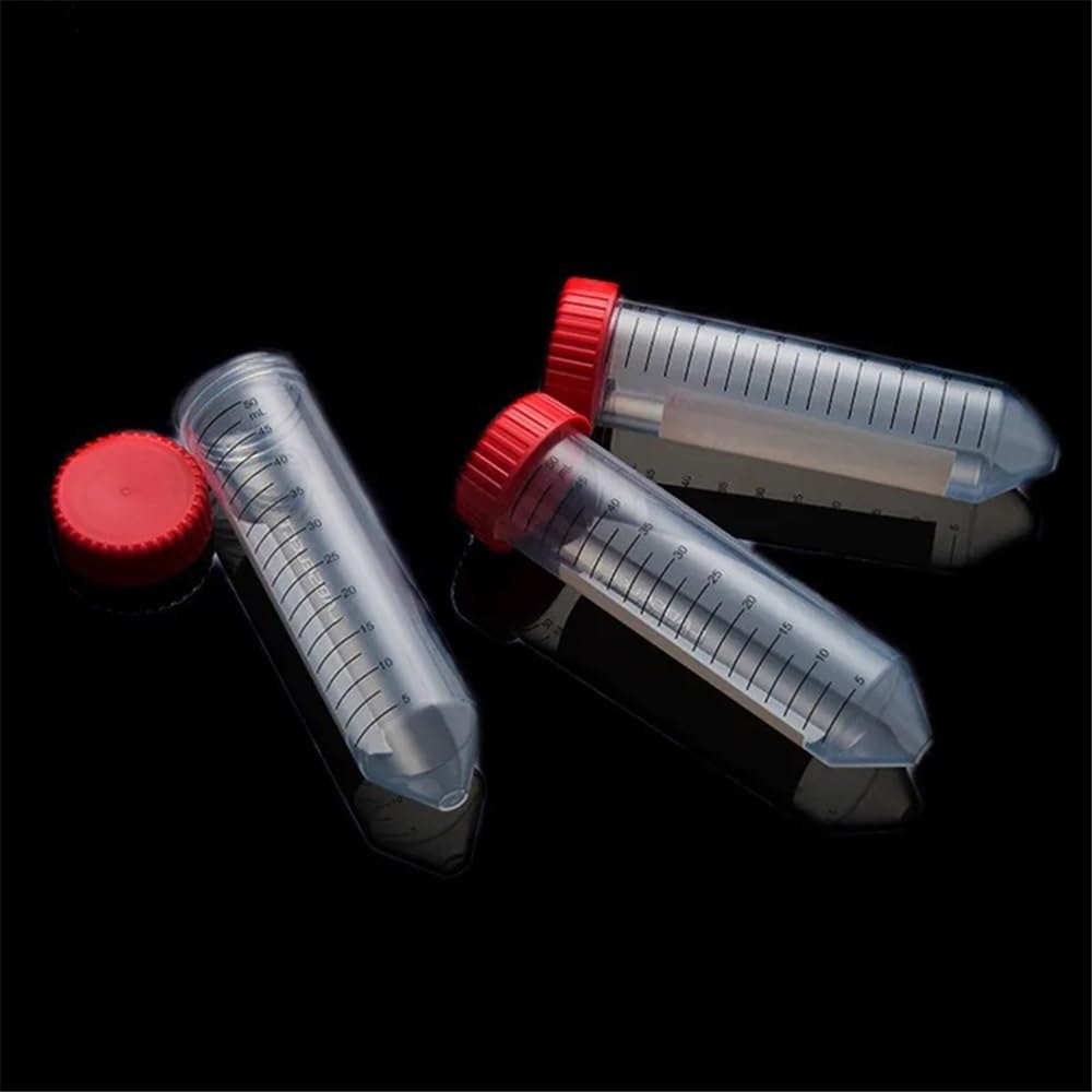 Equipos y suministros de laboratorio 25 tubos de centrífuga 50 ml, tubo muestra PP, fondo cónico