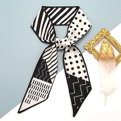 QTMY 5 Pack Purse Scarf for Bags Silk Head Scarf for Hair Handbag Women Scarfs Band Hair Neck Scarves Fashion Gifts,924