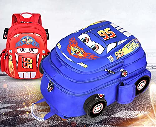 Qwzy Kid Toddler Boys Girls Backpack Waterproof Cartoon Truck Car Child Snack School Bag Kindergarten Backpack (Red) #TOP5
