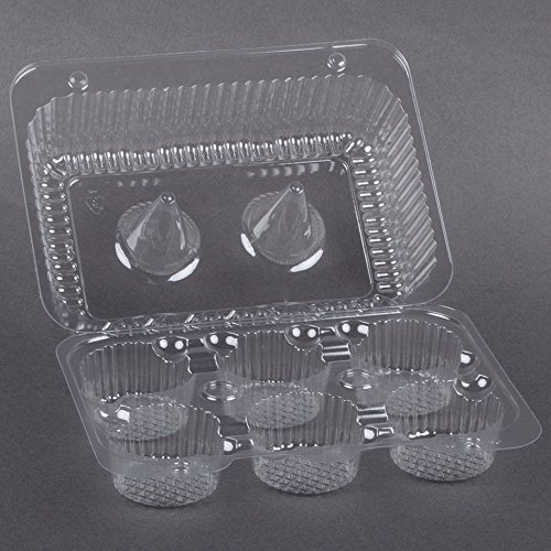 Plastic Cupcake Containers Boxes | 6 Compartment – 40 Pack | Disposable High Dome Dozen Cupcake Holder With Lid Bulk | Extra Sturdy Stackable Cupcake Boxes | Durable Muffin Packaging Transporter To Go #TOP2