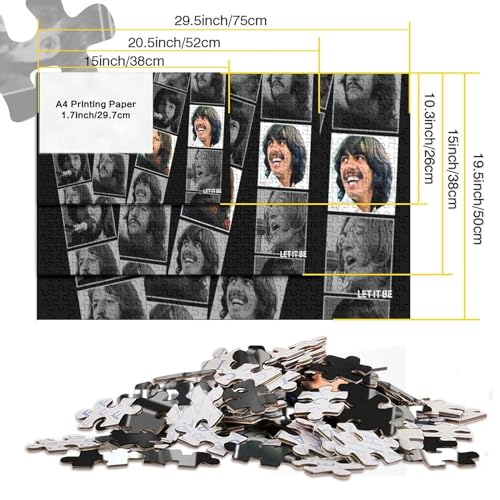 Puzzles 500 pièces pour Adultes Les Beatles Puzzles pour Adultes Puzzles en Bois Puzzles pour Adultes Cadeaux (52x38cm) - Les Beatles, Paul McCartney, John Lennon, RIngo Starr, George Harrison Puzzles 500 pièces pour Adultes Les Beatles Puzzles pour Adultes Puzzles en Bois Puzzles pour Adultes Cadeaux (52x38cm) – Image 7