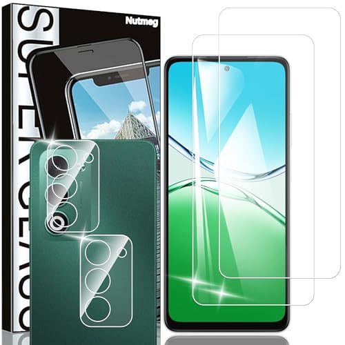 Nutmeg�y2�� �t�B���� + 2�� �����Y�ی�t�B�����zOppo A5 5g �p �K���X�t�B���� ���{���Ɏq�f�ސ� �����K���X �d�x9H �����ߗ� �\��₷�� �ϏՌ� �I�b�|A5 5G OPG06 / CPH2751 / A502OP �J�����t�B���� 