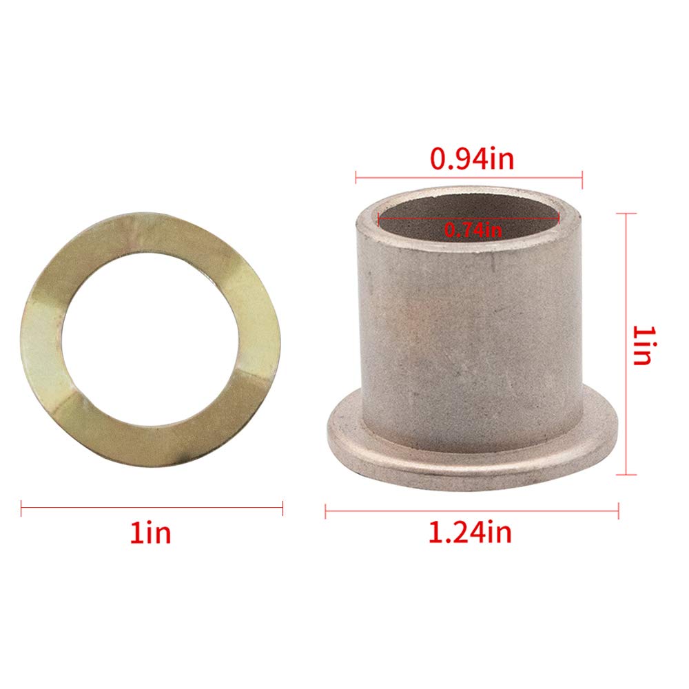 Spindle Bushings Upper and Lower Bushings Bronze King Pin Wave Washer