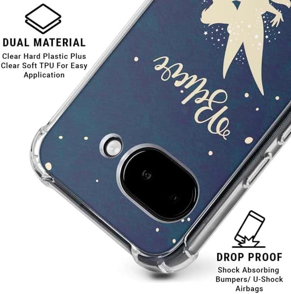 Skinit Clear Phone Case Compatible with Google Pixel 9a - Officially Licensed Disney Tinker Bell Believe Design
