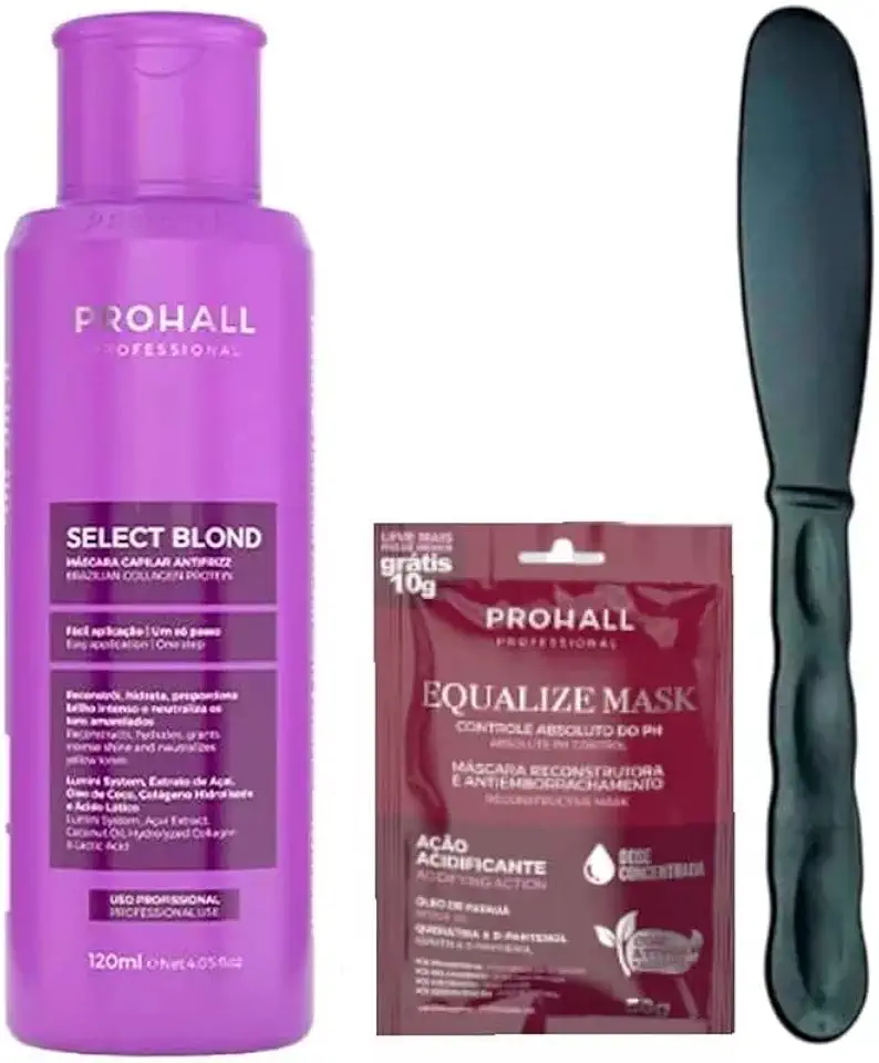 Progressiva Select Blond Matizadora Para Fios Loiros Neutralização De Tons Amarelados 120ml Prohall