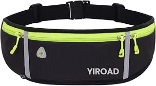 YIROAD Running Belt, Waterproof Fanny Pack for Women Men, Workout Running Waist Pack Bag with Foldable Water Bottle Holde...